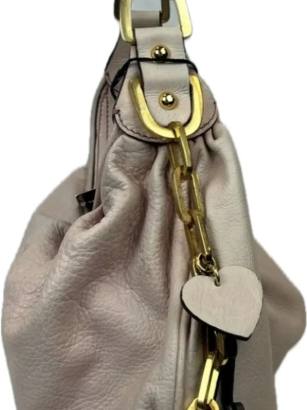 Vintage Juicy Couture Designer Soft Hobo Shoulder Bag in Pale Pink